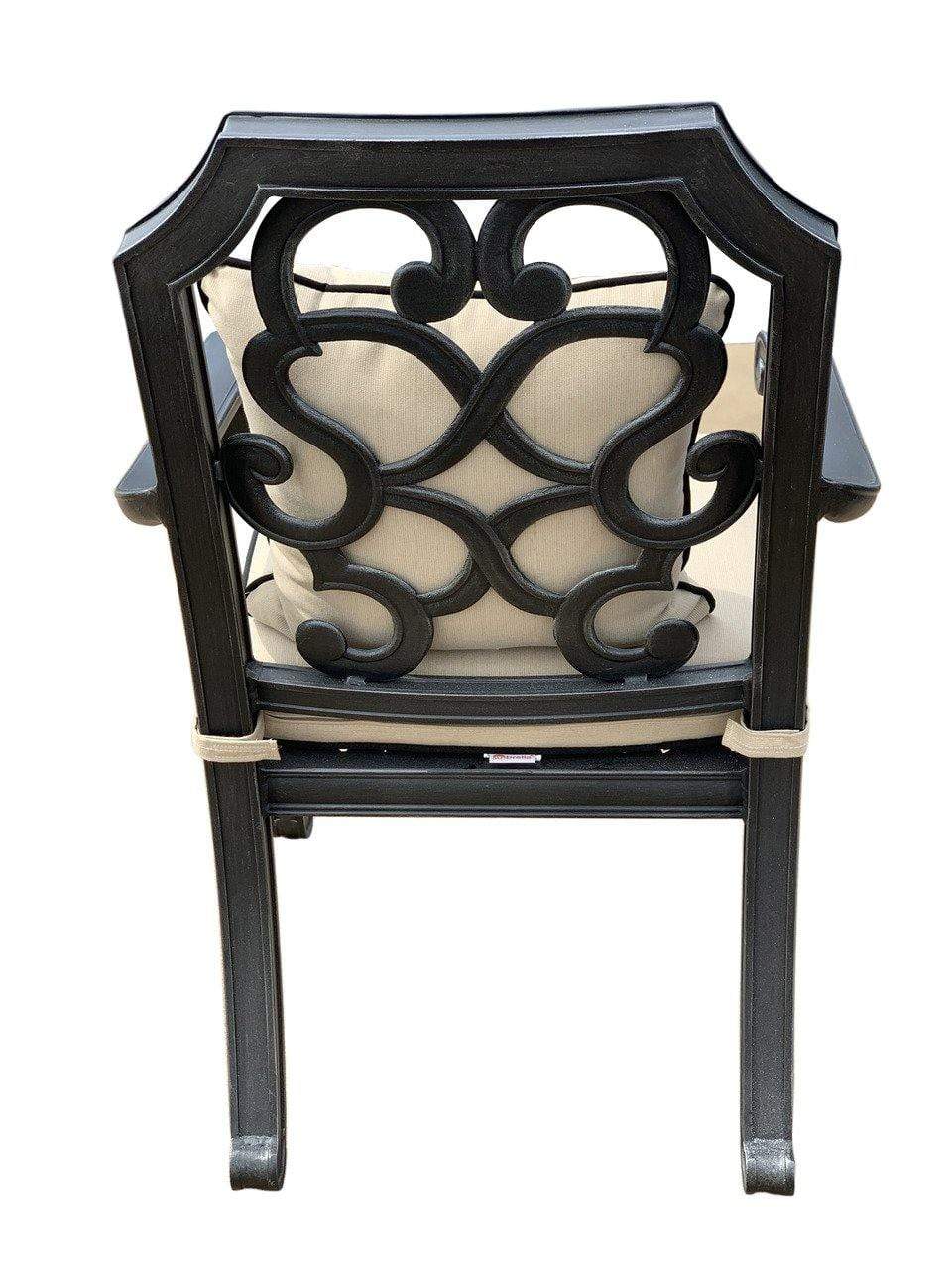 AFD Home Outdoor Dining Chairs Astoria Dining Armchair with Accent Pillow