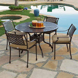 AFD Home Outdoor Dining Set Savannah Outdoor Aluminum Round Dining Table Set of 5