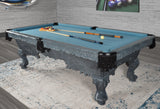 AFD Home Pool Table 100" Victorian Gray Luxury Pro Pool Table Traditional Billiard Game Table