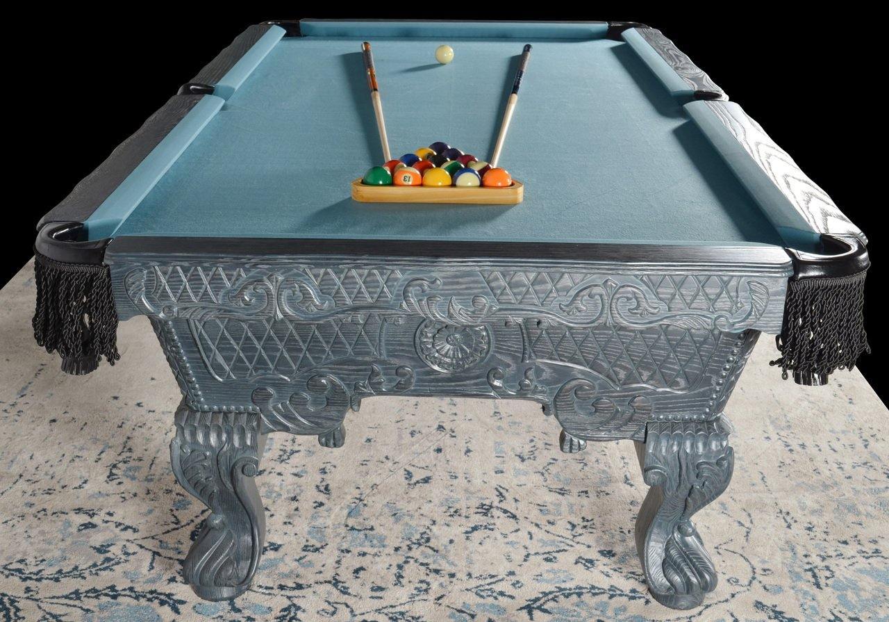 AFD Home Pool Table 100" Victorian Gray Luxury Pro Pool Table Traditional Billiard Game Table