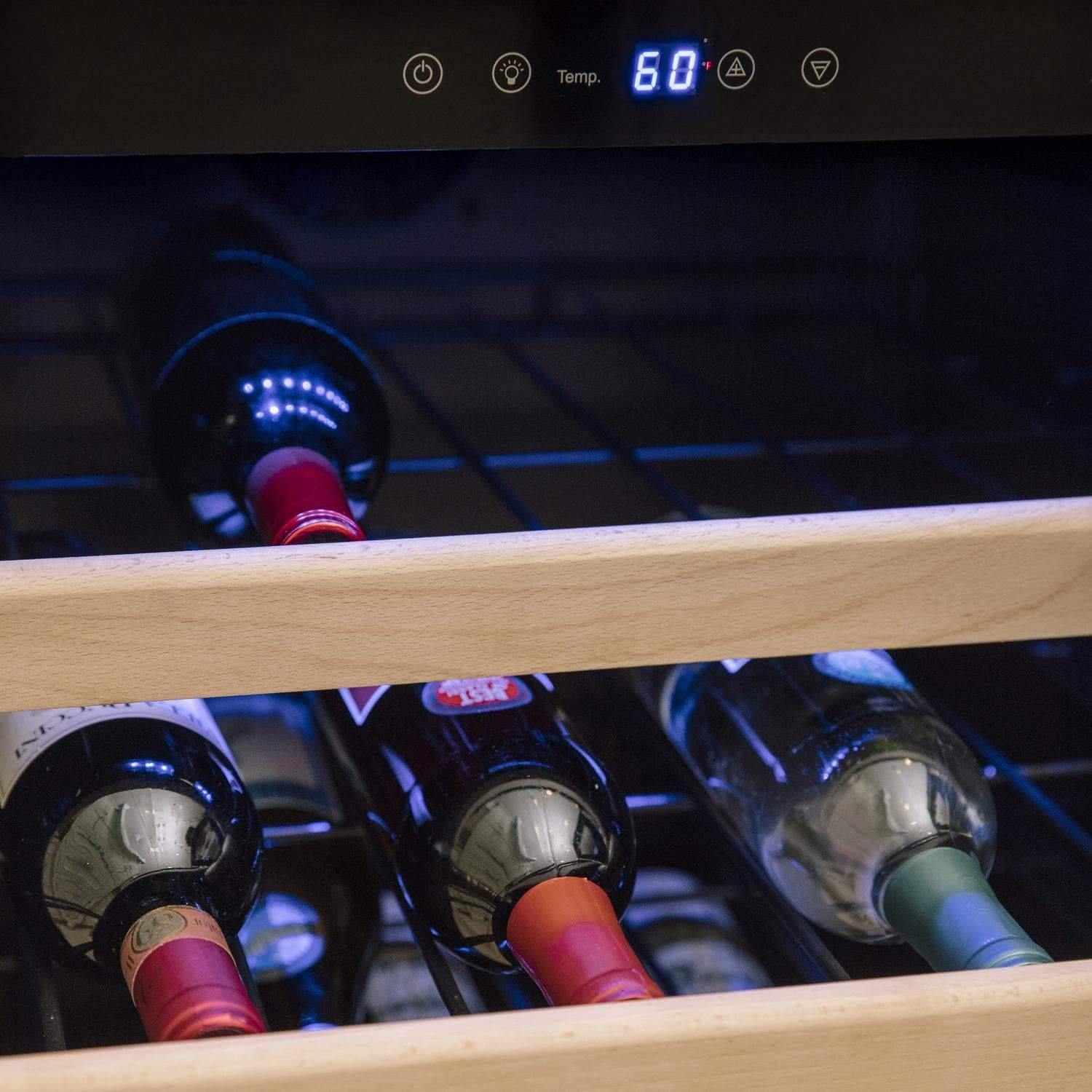 Alfresco Wine Cellars Azure 15-Inch 30 Bottle Wine Cooler - Stainless Steel - A115WC-S