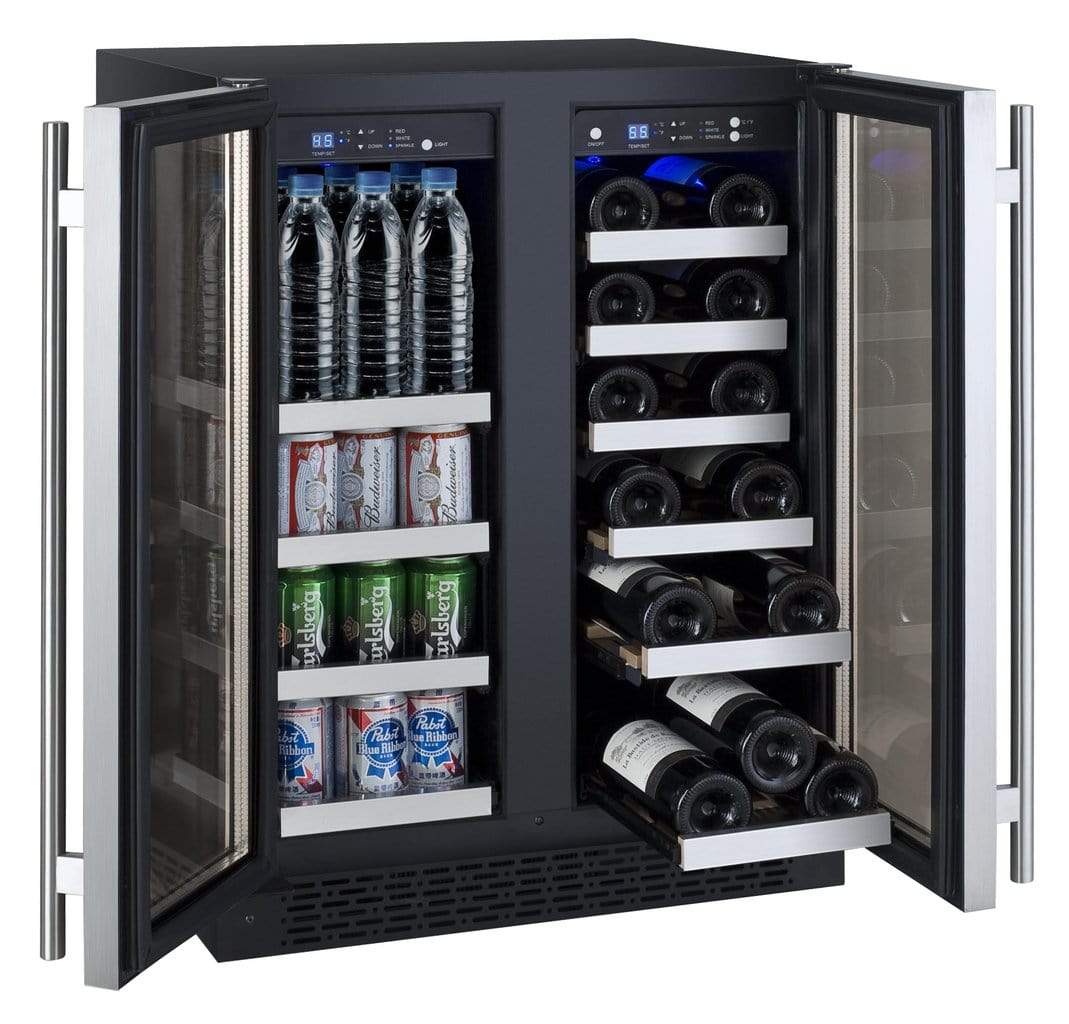 Allavino Wine & Beverage Centers FlexCount 2 Door Wine Refrigerator/Beverage Center - Stainless Steel Doors - VSWB-2SF20
