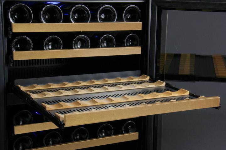 Allavino Wine & Beverage Centers FlexCount Series 56 Bottle Dual-Zone Wine Cellar with Black Door - VSWR56-2BR20