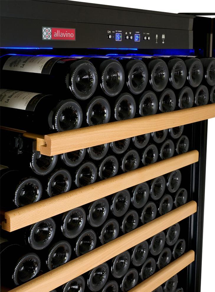 Allavino Wine & Beverage Centers Vite Series 305 Bottle Single-Zone Wine Refrigerator - Black Door with Right Hinge - YHWR99-2BR20