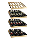 Allavino Wine & Beverage Centers Wide FlexCount Classic II Tru-Vino 348 Bottle Dual Zone Stainless Steel Side-by-Side Wine Refrigerator - 2X-YHWR174-1S20