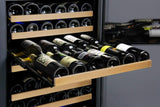 Allavino Wine & Beverage Centers Wide FlexCount II Tru-Vino 349 Bottle Three Zone Black Side-by-Side Wine Refrigerator - 3Z-VSWR7772-B20