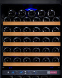 Allavino Wine Refrigerators Built in and Free Standing FlexCount Series 172 Bottle Dual-Zone Wine Cellar Refrigerator with Black Door