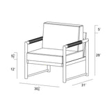 Harmonia Living - Alto Club Chair - Slate/Pebble Gray | ALTO-SL-PG-CC