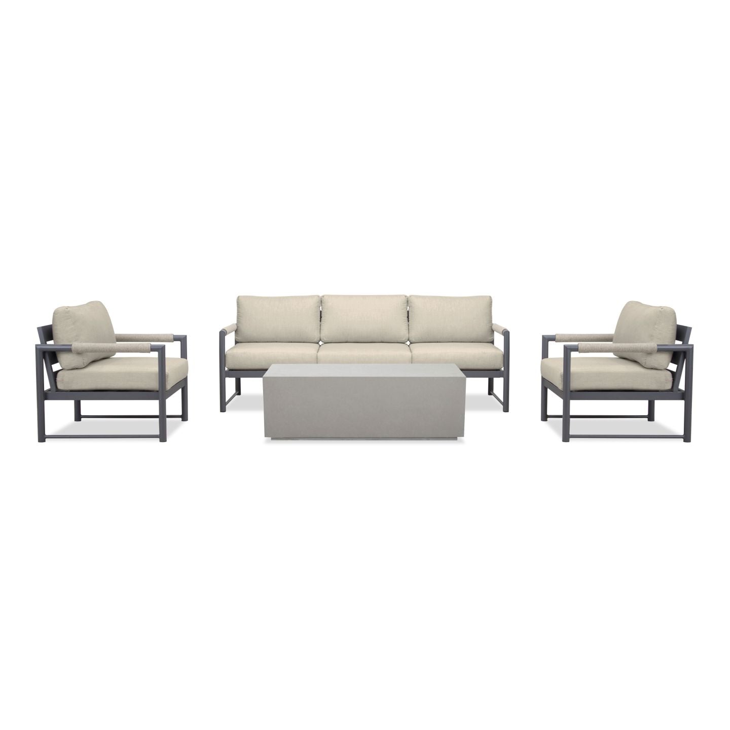 Harmonia Living - Alto 4 Piece Sofa Set - Slate/Pebble Gray | ALTO-SL-PG-SET135-CC