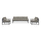 Harmonia Living - Alto 3 Piece Sofa Club Chair Set - Slate/Pebble Gray | ALTO-SL-PG-SET141-CC