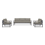 Harmonia Living - Alto 3 Piece Sofa Club Chair Set - Slate/Pebble Gray | ALTO-SL-PG-SET141-CC