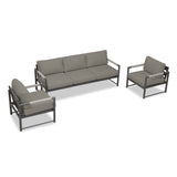 Harmonia Living - Alto 3 Piece Sofa Club Chair Set - Slate/Pebble Gray | ALTO-SL-PG-SET141-CC