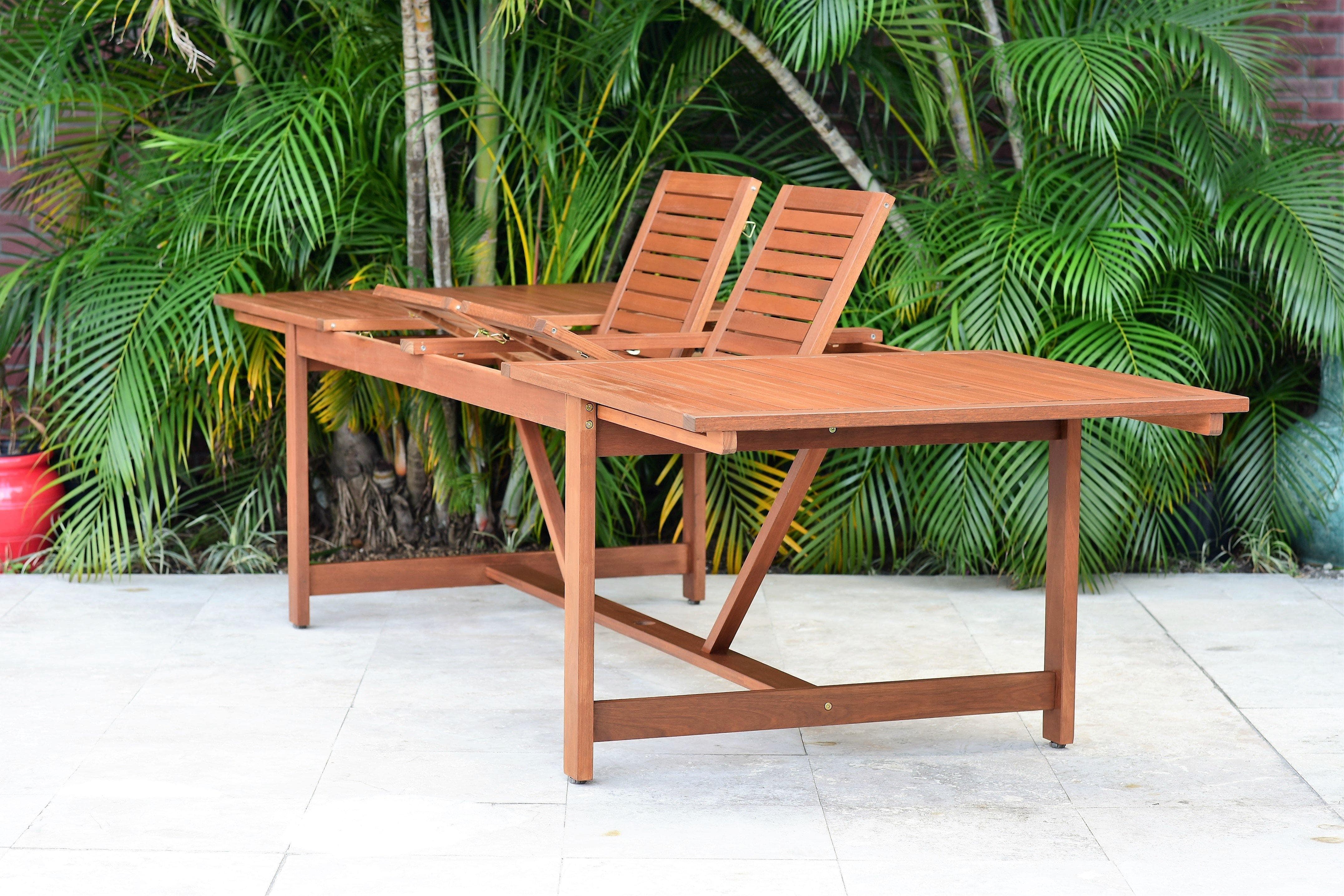 Amazonia Outdoor Teak Dining Set Amazonia 11-Piece Rectangular Patio Dining Set | Eucalyptus Wood | Ideal for Outdoors and Indoors