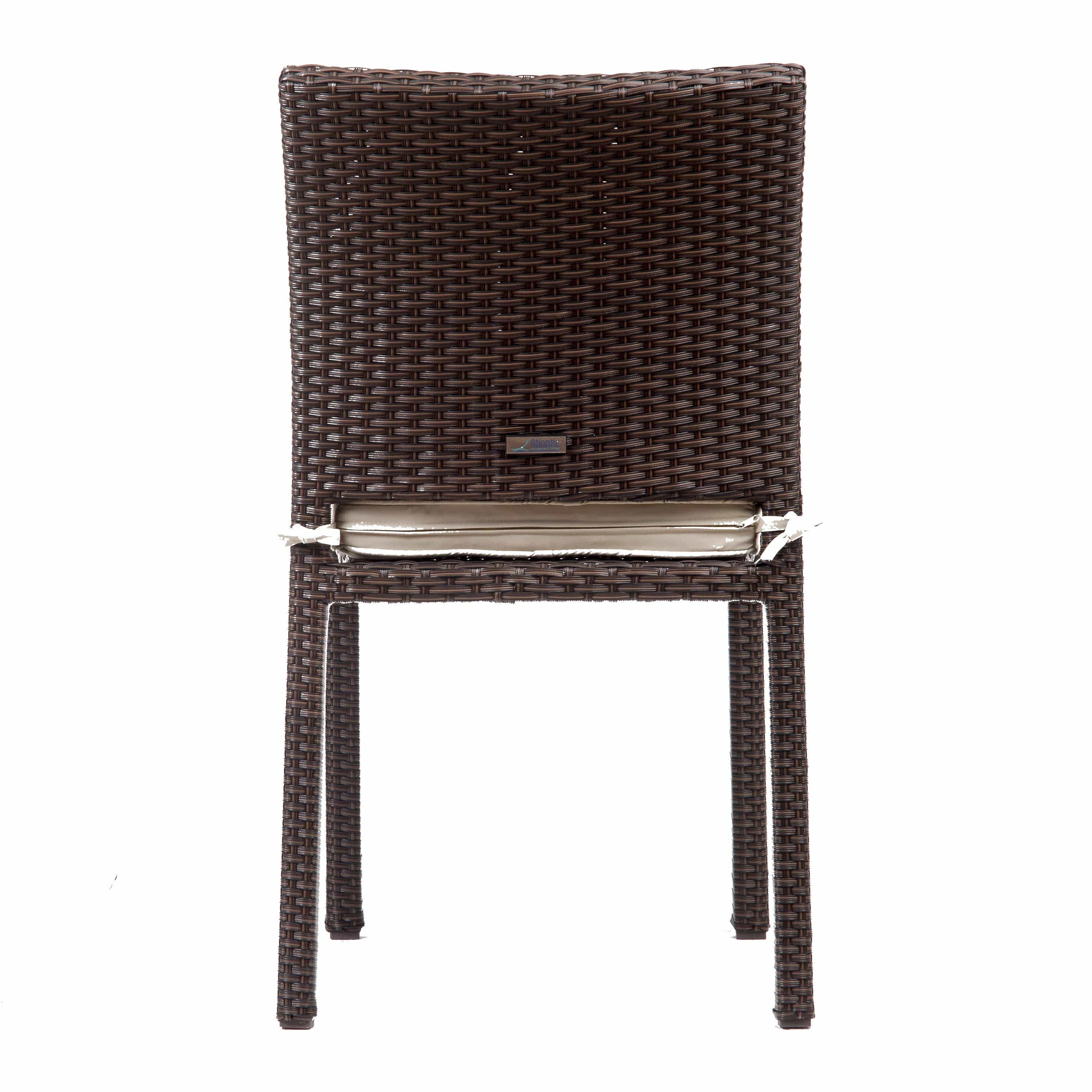 Amazonia Outdoor Teak Dining Set Amazonia Brooklyn 5 Piece Rectangular Eucalyptus Patio Dining set | Teak Finish and Grey Wicker Chairs | Durable and Ideal for Outdoors ORLRECLOT_4LIBSIDEBR