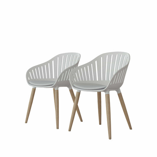 Amazonia Patio Chairs Amazonia 2-Piece Chairs Set | Teak Finish | Ideal for Indoors