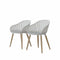 Amazonia Patio Chairs Amazonia 2-Piece Chairs Set | Teak Finish | Ideal for Indoors