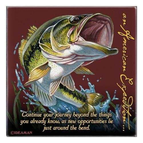 American Expedition Gifts & Novelty : Gifts American Expedition Square Coaster - Largemouth Bass