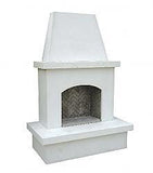 American Fyre Designs American Fyre Designs 040-11-A-WC-RBC 96 Inch Vented Free-Standing Outdoor Contractor's Model Fireplace - White Concrete