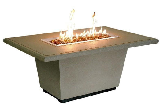 American Fyre Designs American Fyre Designs Cosmopolitan Rectangle Gas Fire Table, Smoke, Propane