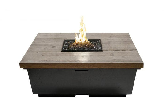 American Fyre Designs Fire Table American Fyre Designs - Reclaimed Wood Contempo Chat Height Fire Table, Square