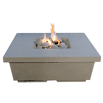 American Fyre Designs Firetables American Fyre Designs - Reclaimed Wood 15 1/2 Inch Contempo Square Firetable with AWEIS Valve, French Barrel Oak, Natural Gas