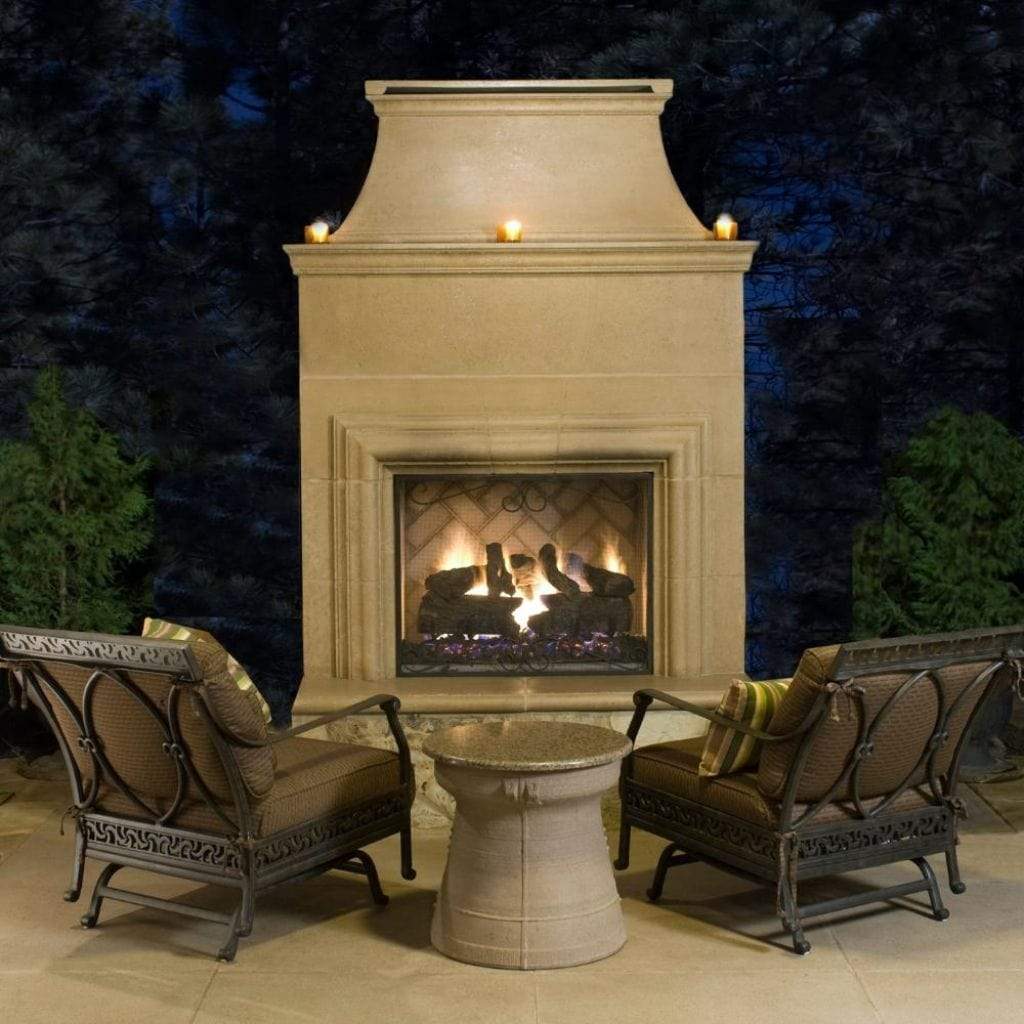 American Fyre Designs Outdoor Fireplace American Fyre Designs - 76-inch Cordova Vented Freestanding Gas Fireplace | 022