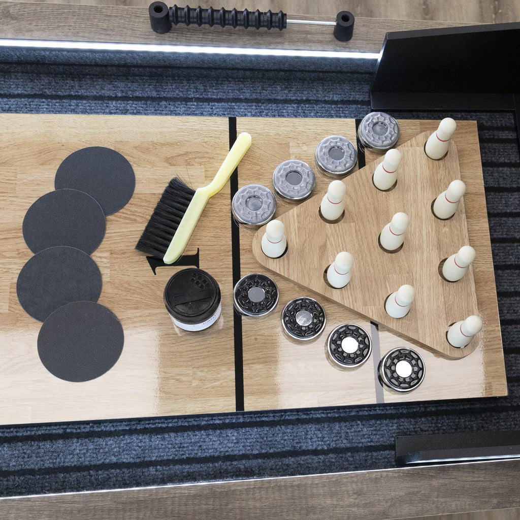 AMERICAN LEGEND 9' Kirkwood Shuffleboard Table LED w Bowling AL500