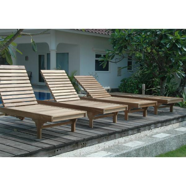 Anderson Teak Chaise Lounge Anderson Teak Capri Sun Lounger Adjusted Back & Side Tray