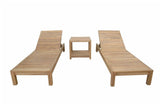 Anderson Teak Chaise Lounge Anderson Teak South Bay Glenmore 3-Pieces Lounger Set