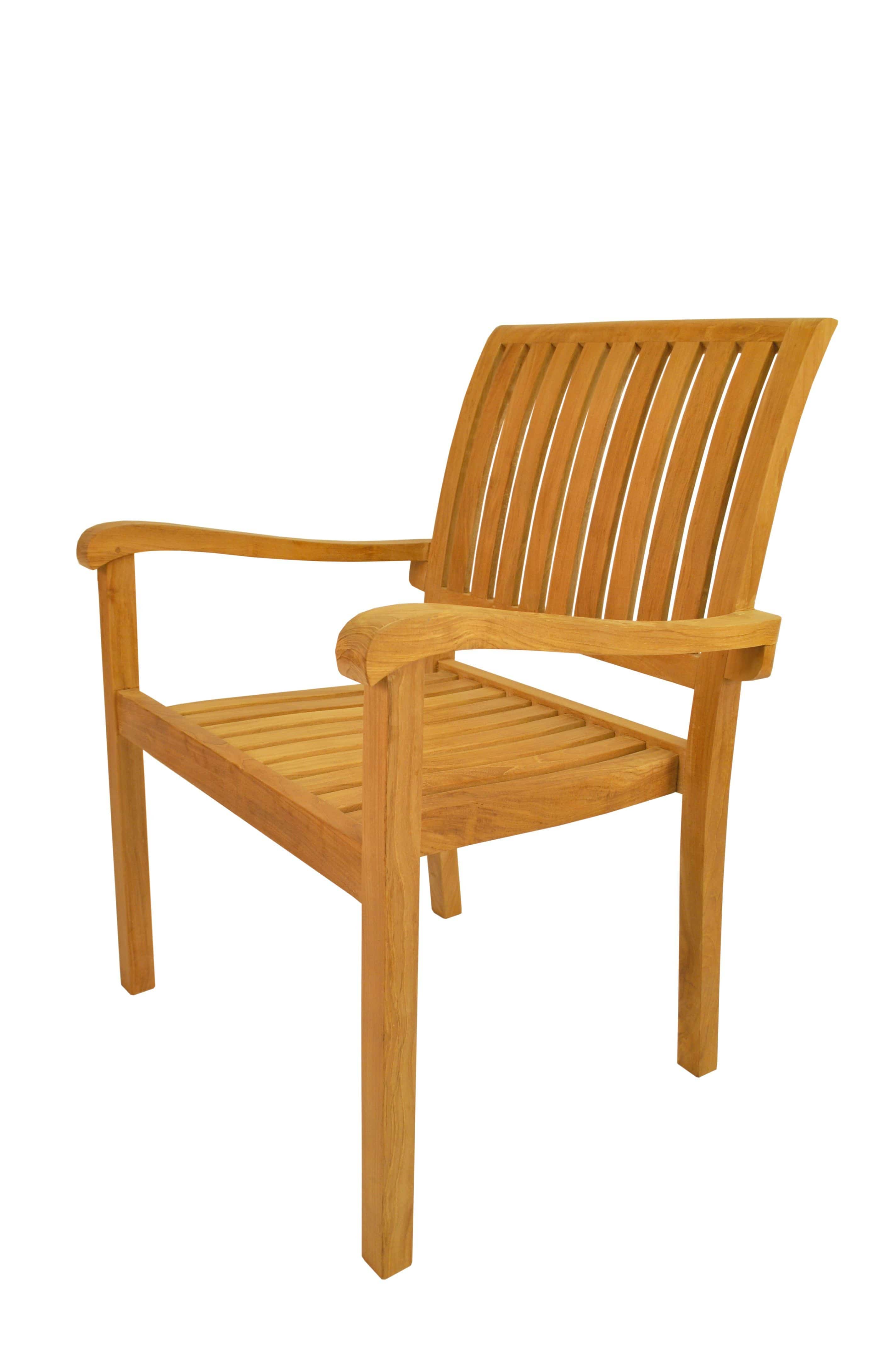 Anderson Teak Outdoor Dining Chairs Anderson Teak Aspen Stackable Armchair (Fully Built & 4 pcs in a box)