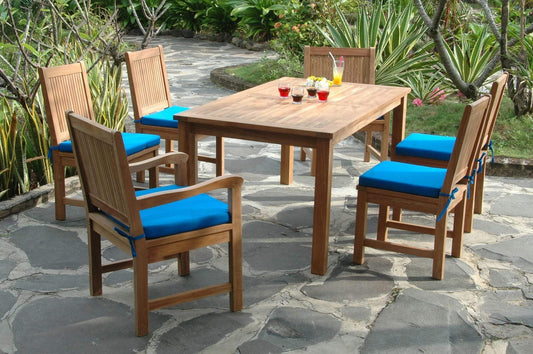 Anderson Teak Outdoor Dining Set Anderson Teak - Montage Chester 7-Pieces Dining Set ( SET-204 ) | Teak Wood Square Dining Table