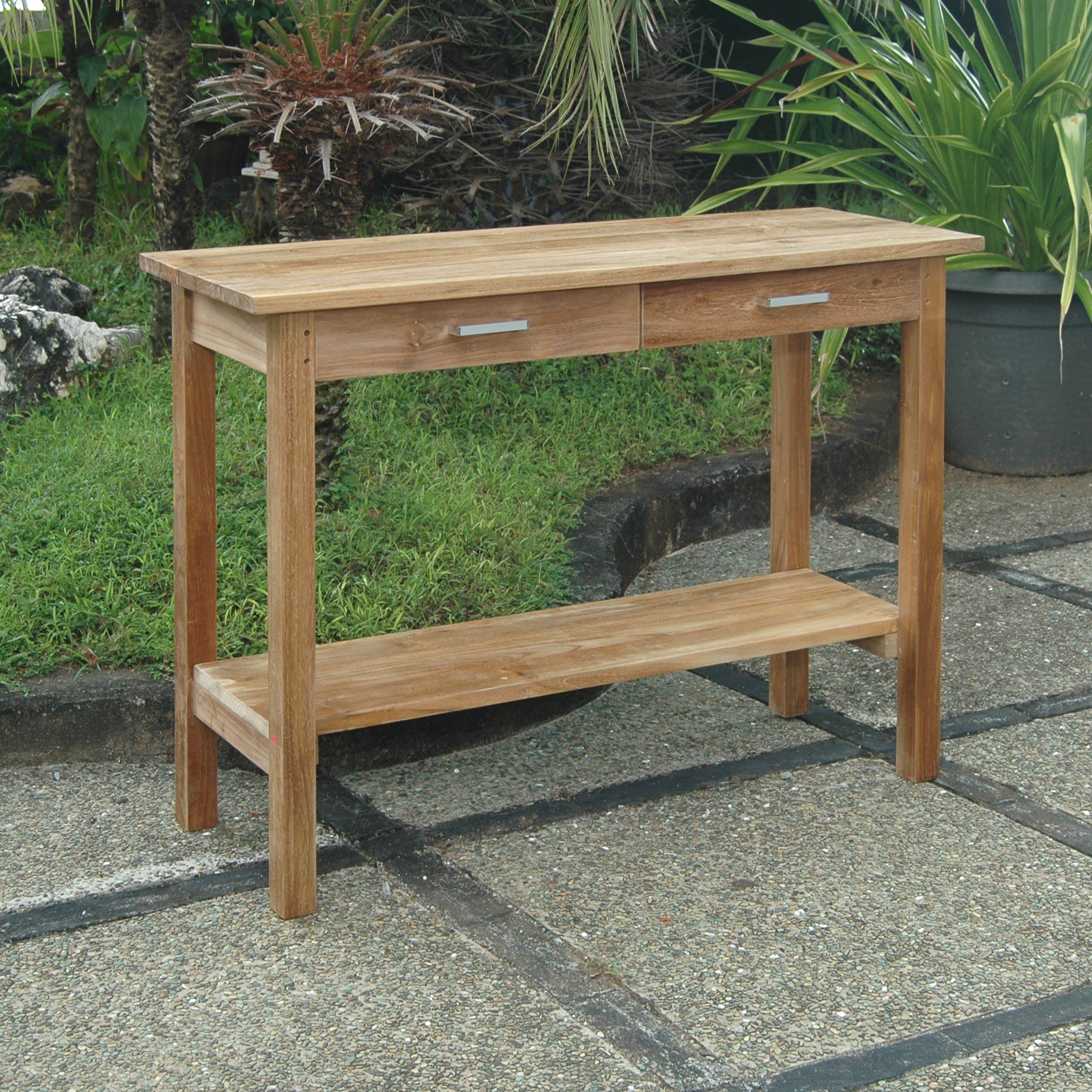 Anderson Teak Outdoor Dining Table Anderson Teak 47" Windsor Square Small Slat Dining Table