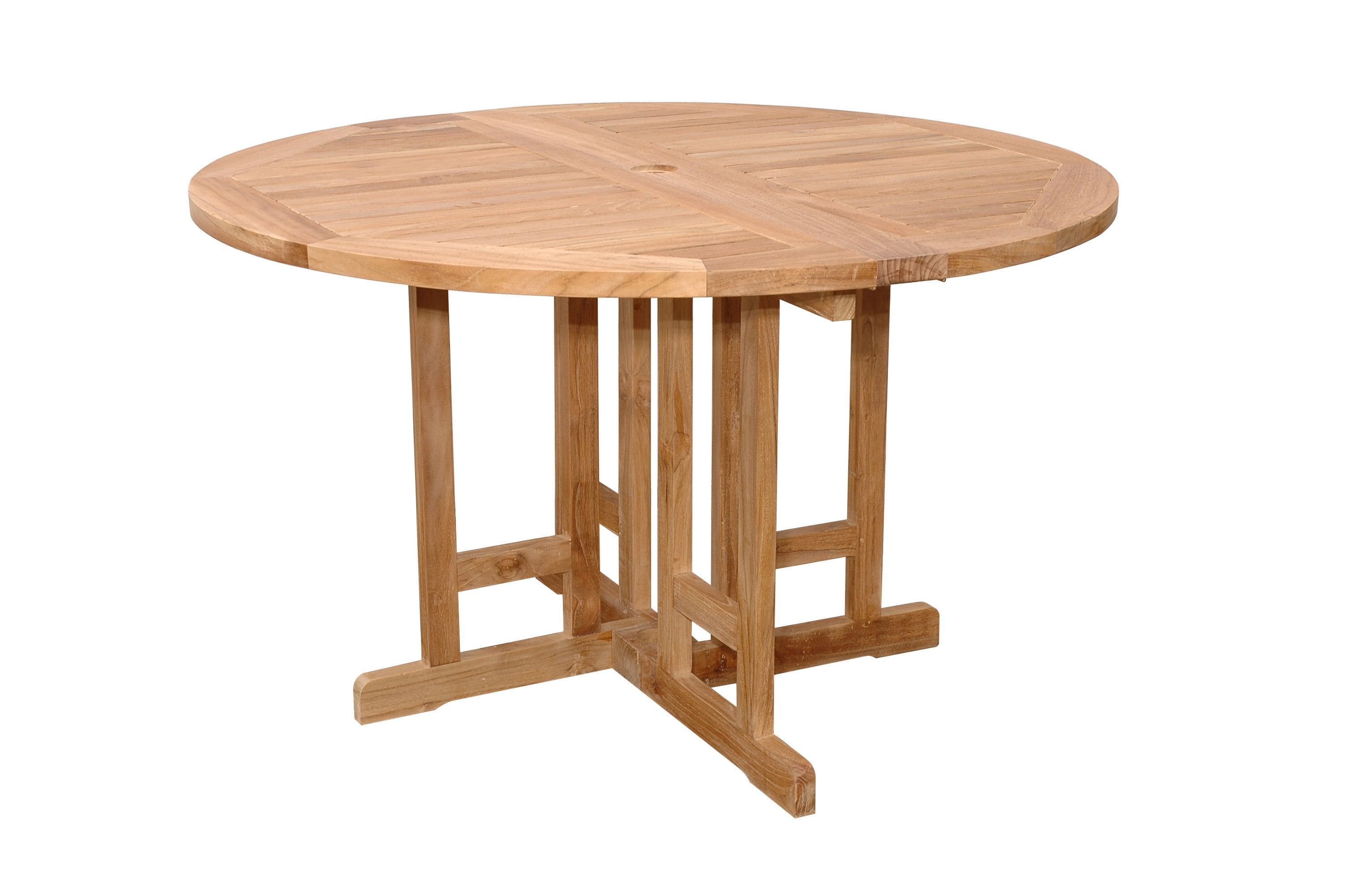 Anderson Teak Outdoor Dining Table Anderson Teak Butterfly 47" Round Folding Table