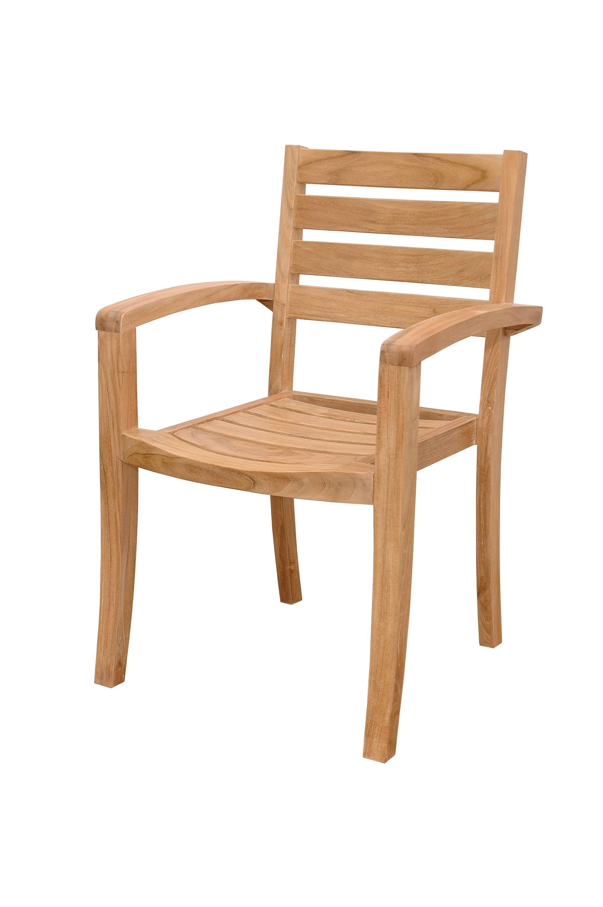 Anderson Teak Outdoor Folding Chairs Anderson Teak Catalina Stackable Armchair (Fully Built & 4 pcs in a box)