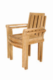 Anderson Teak Outdoor Folding Chairs Anderson Teak Classic Stackable Armchair (Fully Built & 4 pcs in a box)