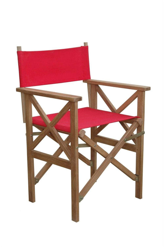 Anderson Teak Outdoor Folding Chairs JockeyRed Anderson Teak Director Folding Armchair w/ Canvas ( sold as a pair)
