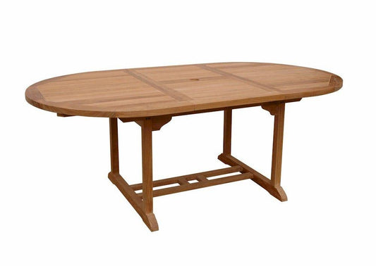 Anderson Teak Outdoor Table Anderson Teak Bahama 71" Oval Extension Table Extra Thick Wood