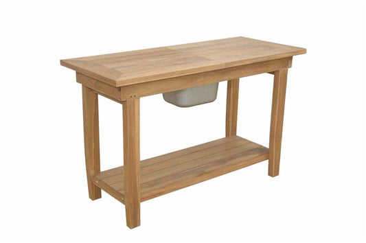 Anderson Teak Outdoor Table Anderson Teak Nautilus Console Table w/ SS Container