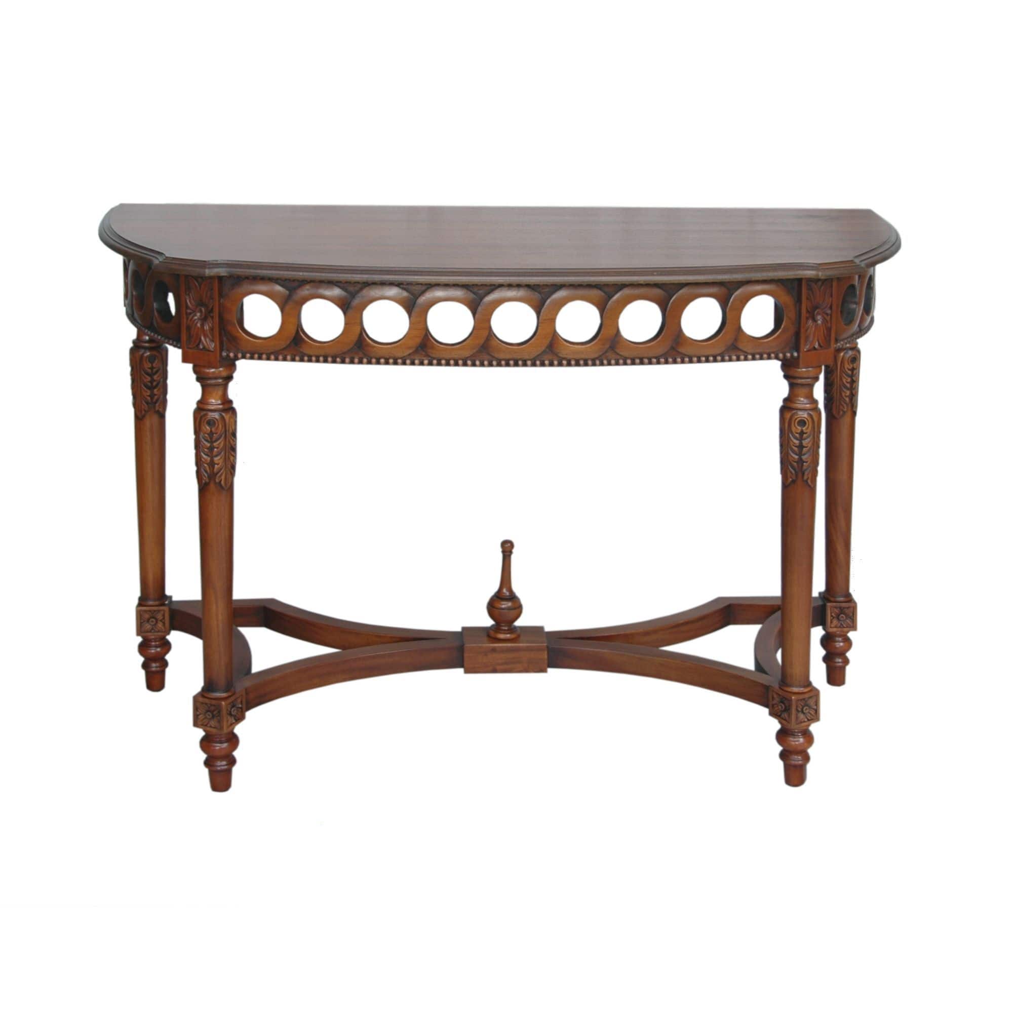 Anderson Teak Outdoor Table Anderson Teak Neoclassical Demilune Console