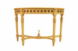 Anderson Teak Outdoor Table Anderson Teak Neoclassical Demilune Console w/ Crackle Finish Table Top