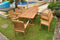 Anderson Teak Outdoor Teak Dining Set Anderson Teak Bahama Stackable Sahara 9-Pieces Rectangular Dining Set B