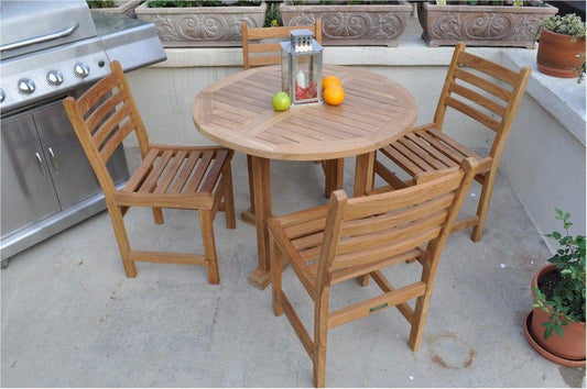 Anderson Teak Outdoor Teak Dining Set Anderson Teak Montage Windham  5- Pieces Dining Set B
