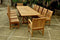Anderson Teak Outdoor Teak Dining Set Anderson Teak Valencia Sahara 13-Pieces Rectangular Dining Set