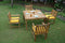 Anderson Teak Outdoor Teak Dining Set Anderson Teak Windsor Classic Armchair 5-Pieces Dining Table Set