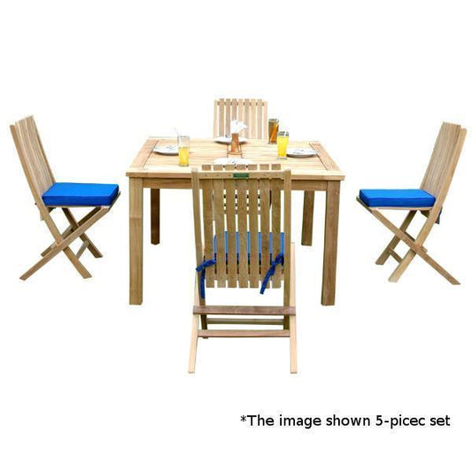 Anderson Teak Outdoor Teak Dining Set Anderson Teak Windsor Comfort Chair 7-Pieces Folding Dining Set