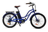 AnyWhere Bikes E-Bikes Blue Playa Cruiser - Electric Beach Cruiser - Low Step Through