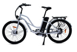 AnyWhere Bikes E-Bikes White Playa Cruiser - Electric Beach Cruiser - Low Step Through