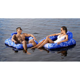 Aqua Leisure Floats Aqua Leisure Supreme Zero Gravity Chair Hibiscus Pineapple Royal Blue w/Docking Attachment [APL17290S1]