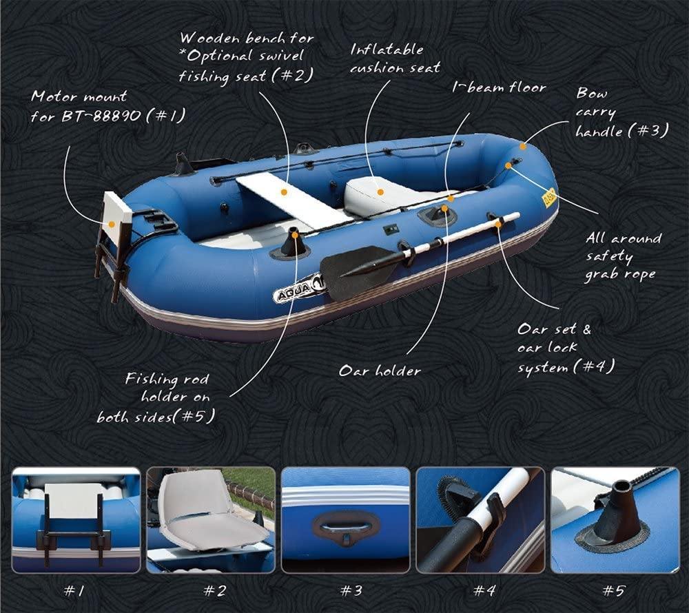 Aqua Marina Fishing Boat Aqua Marina - CLASSIC  Advanced Fishing Boat with gas engine motor mount