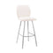 Armen Living Bar Stool Armen Living | Tandy White Faux Leather and Brushed Stainless Steel 26" Counter Stool | LCTNBABSWH26